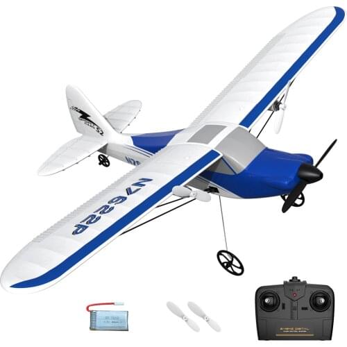762 400mm RC Drone 2CH Fixed-wing Trainer 2.4G Remote Control Plane Double Power Motor Electric Model Airplane Fall Resistant