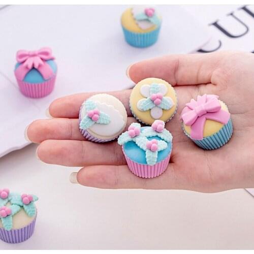 Fancy Dessert Cake Rubber Eraser Gomas De Borrar School Stationery Supplies Erasers for Kids Promotion Borracha Escolar 4pcs/box