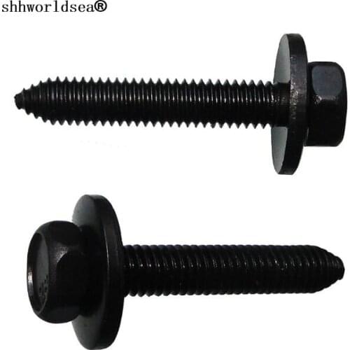 Shhworldsea auto metal fastener zinc black hexagon tapping screw for audi