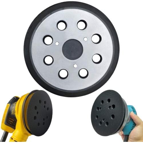 5 Inch 8 Holes Replacement Sanding Pads 5" Hook and Loop Orbital Backing Plates for Makita Porter Cable Black & Decker Tools