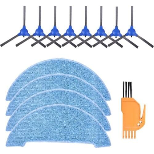 Replacement Mop Clothes Accessory Kit for Coredy R500, R550(R500+) Side Brush
