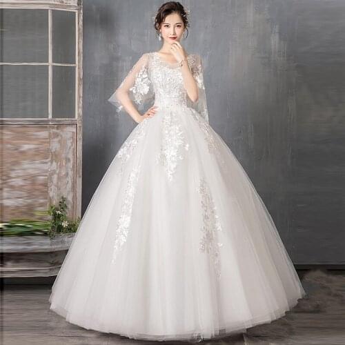 Wedding Dresses Illusion V-Neck Short Tulle Lace Embroidery Pearls Crystal Backless Luxury White Vintage Women Bridal Gown G541