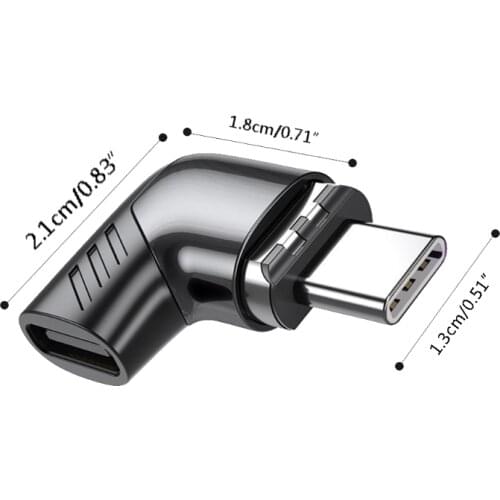 USB PD 100W Quick Charge 480Mb/s Data Transfer Type C Connector Magnetic Adapter 85DC
