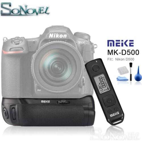 Meike MK-D500 Pro Vertical Battery Grip Built-in 2.4GHZ FSK Remote Control Shooting for Nikon D500 Camera as MB-D17