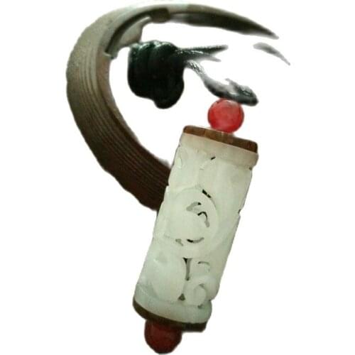 Xinjiang Hetian jade openwork sachet pendants openwork pendants exquisite fashion hundred pagoda gifts for relatives and friends