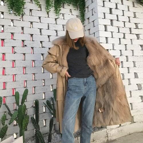 Winter Fox Real Fur Coat Women Jacket Korean Warm Parka for Womens Clothing Manteau Femme HX180525 YY822