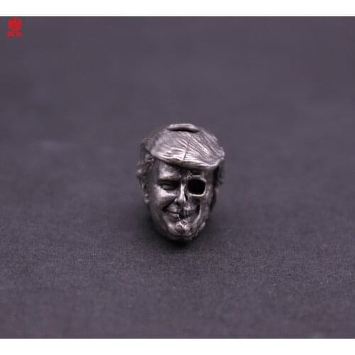 1PC Trump Retro White Copper EDC Paracord Beads Lanyard Pendants Knife Beads Umbrella Rope Cord Necklace Bracelet Beads Pendants