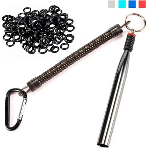 100Pcs O Rings Aluminum Alloy Portable Wacky Worm Rig Tool Kits For Soft Baits Lures Fishing Accessories