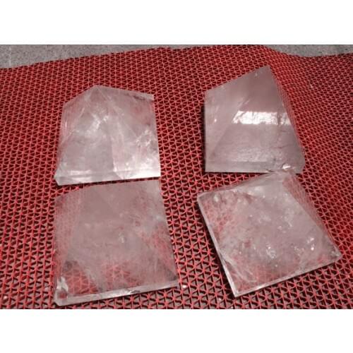 4 NATURAL TRANSPARENT QUARTZ CRYSTAL PYRAMID HEALING