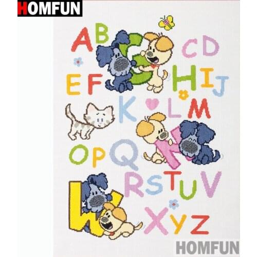 HOMFUN Full Square/Round Drill 5D DIY Diamond Painting "Letter pattern" Embroidery Cross Stitch 5D Home Decor Gift A13109