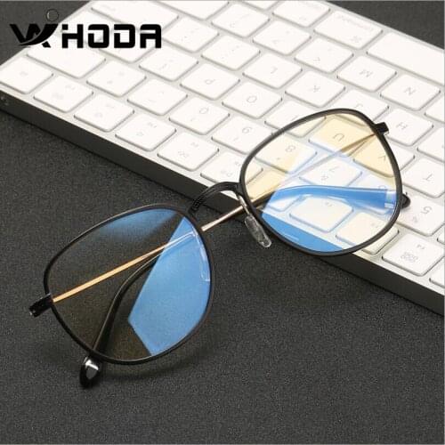 WIHODA Aluminum-Magnesium Square Frame Glasses Frame, Unisex Metal Glass Frames for Myopia Hyperopia Prescription Eyeglass A270
