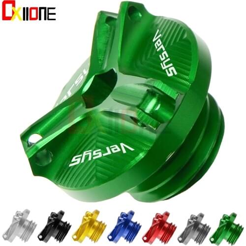 Aluminum Motorcycle Accessories Engine Oil Cup Filler Drain Plug Cap Cover Screw Nut For Kawasaki Versys 650 2006-2009
