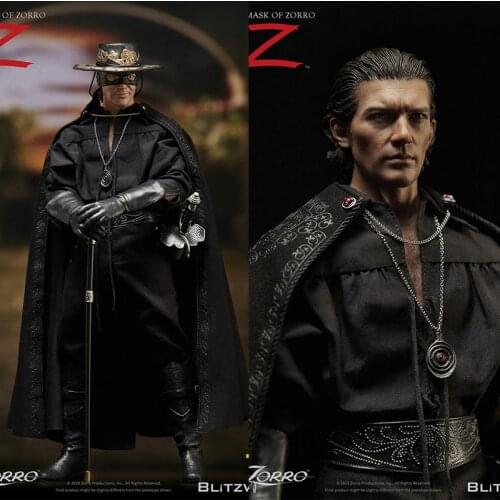 Blitzway 1/6 1998 Legend of Zorros mask Zorro Zorro double-headed sculpture movable doll in stock