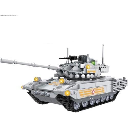 Military Series Russian T-14 Armata Main Battle Tank Model DIY Accessories Building Blocks Bricks Boy Toys Gifts