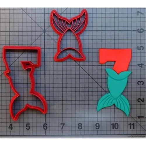 Cookie Moulds Cookie Cutter Pastry Mold Patisserie Christmas Pastry Mold Cake Decorating Tools Kitchenware Mermaid Number 7