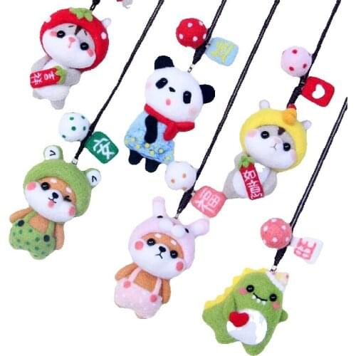 LMDZ Creative Lovely Pets Toy Doll Wool Felt Kitting Craft DIY Non Finished Poked Set Handcraft Kit for Handmade Girls Gifts