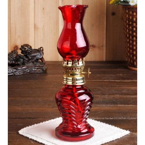 Innovative glass kerosene alcohol lamp romantic nostalgic lantern outdoor tent camping Couples lamp Decoration Table Lamp