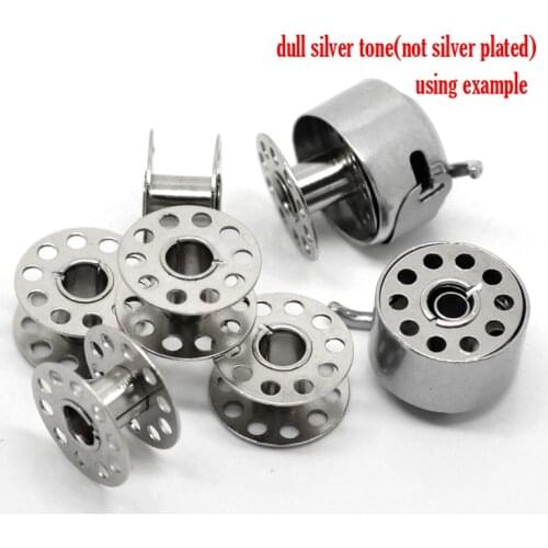 Sewing Machine Bobbins Iron Based Alloy Silver Color 21mmx11mm For DIY Crafts Household Sewing Tools , 30 PCs