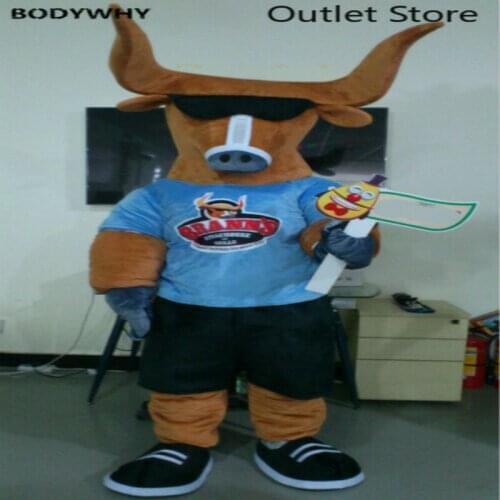 Halloween Bullfight Mascot Costume Cosplay Party Dress Unisex Cartoon Ad Clothing Furry Suits Game Fursuit Outfit Carnival Xmas