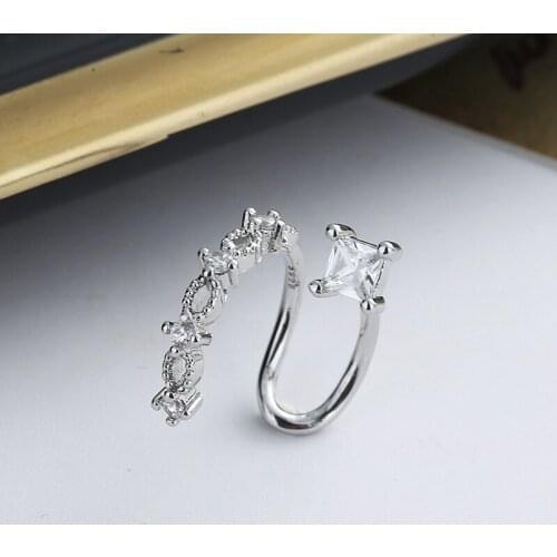 Luckydays 1 Piece Shiny Micro Zircon Flower Ear Clip Female Palace Style Retro Non-pierced Ear Bone Earrings
