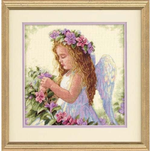 14/22/25ct Free Delivery Lovely Counted Cross Stitch Kit Passion Flower Angel dim 35229