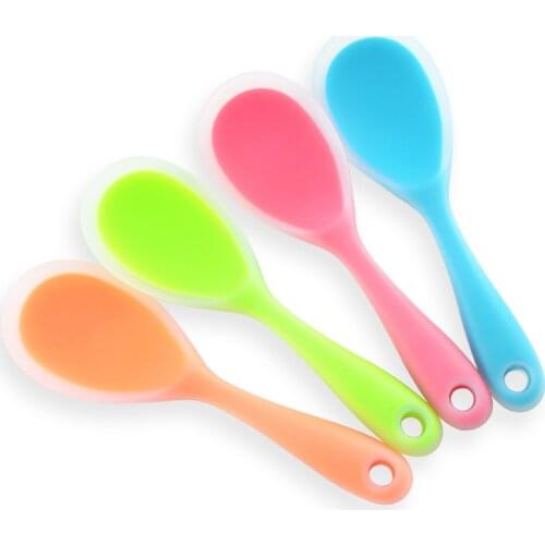 New High Temperature Non-stick Pan Does Not Hurt The Liner Healthy Silicone Spoon Baby Feeding Soup Spoons Tableware