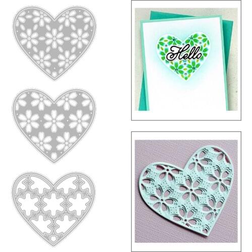 2020 New Heart Frame Layered Embossing Layering Relief Debossing Metal Cutting Dies For Making Greeting Card Paper Scrapbooking
