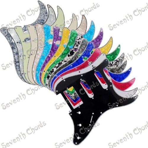 NEW Multicolor 3 Ply 11 Holes SSH Guitar Pickguard Anti-Scratch Plate For ST FD Electric Guitar - (JTHB-SSH-DS)