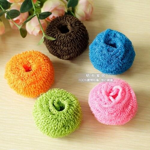 New Style Dazzle Colour High Quality Wash Bowl Steel Wire Ball Stainless Steel Fiber Cleaning Ball