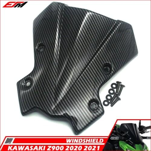 Motorcycle Carbon Fiber Nose Fairing WindScreen Windshield Viser Visor Wind Deflector For KAWASAKI Z900 Z-900 2020 2021 Z 900