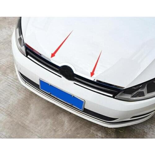 Stainless steel lid trim Front lid trim sequin 2014 2015 2016 2017 FOR Volkswagen VW Golf 7