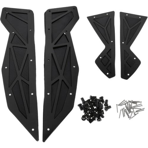 CNC Driver and Passenger Floorboards Footboards Foot Rest Pegs Mounts for Yamaha N-MAX NMAX 125 150 155 2015-2019 (Black)