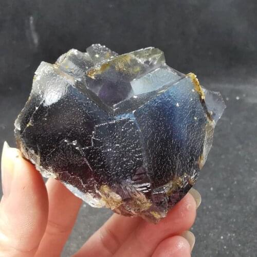 198.6gNatural rare purple fluorite mineral specimen healing energy CRYSTAL QUARTZ GEM home decoration teaching appreciation