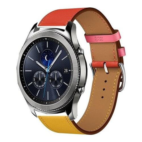 22mm leather band for galaxy watch 46mm s3 pebble time Ticwatch 1 pro for amazfit 3 2 1 GTR pace Huawei GT 2 honor magic strap