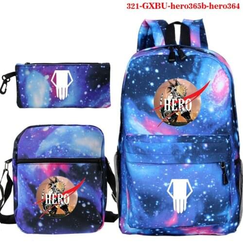 Back To School School Bag Boku No Hero Academia Anime Cartoon Print Teenager Bookbag with Pencil Case Pures 3 Sets Bag Sac A Dos