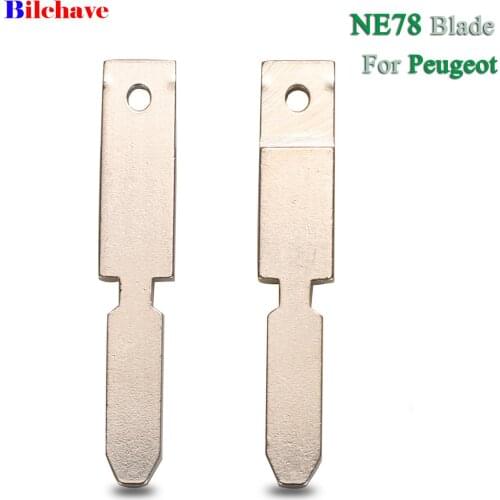 Bilchave 10Pcs/Lot NE78 Key Blade Fob For Peugeot 106 205 206 306 307 405 406 Remote Control Car Key Blade Replacement