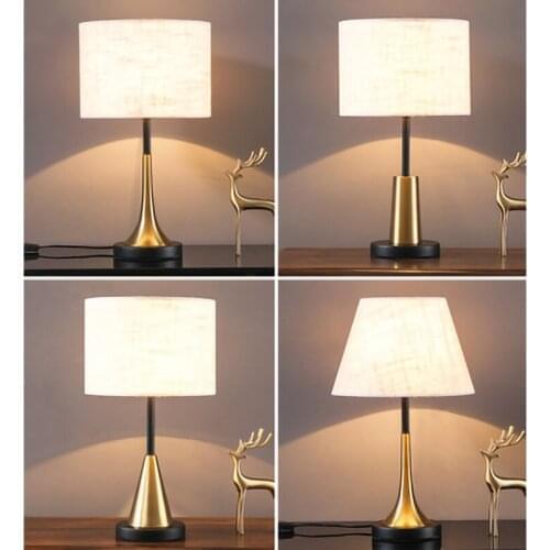 Modern Nordic E27 LED table lamp Creative simplicity Cloth desk light indoor home bedside bedroom livingroom decoration romantic