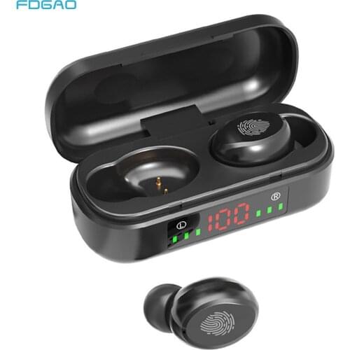 TWS Mini 5.0 for Bluetooth Earphones True Wireless headphone 9D Stereo Sound Earbuds Sport Headset Microphone With Charging box