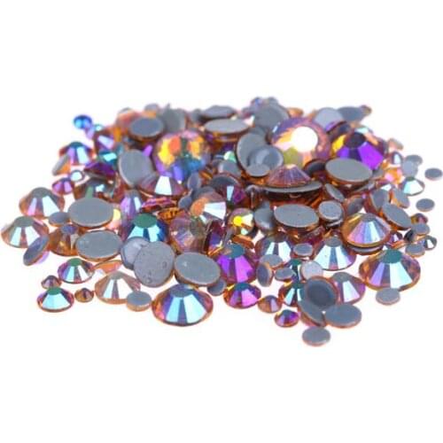 Nail art decorations topaz AB AAA high Quality Glass Crystal SS6-SS10 Hotfix Rhinestones For clothing Garment Accessorie