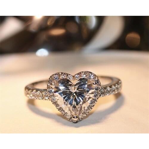 Handmade Crown Promise ring 925 Sterling silver AAAAA Cz Stone Party Wedding Band Rings for women Bridal Engagement Jewelry