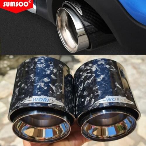 1 Piece New Forged Carbon fiber top Quality Exhaust Muffler Tips for MINI Cooper S F54/F55/F56/F57/F60/R55 R56