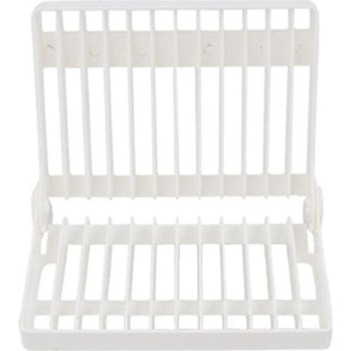 1 * Folding Tray Kitchen Foldable Dish Plate Drying Rack Organizer Drainer Plastic Storage Holder White Kitchen Organizer