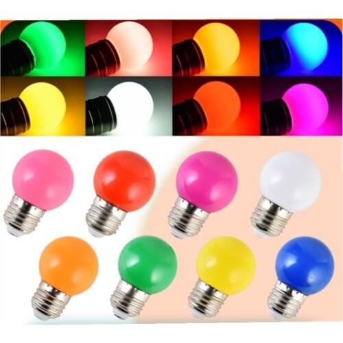 10pcs LED blubs 1W 3W E27 B22 Indoors Red Blue Green White Warm White Colorful LED Light Bulb Lamp For Home Lighting Christmas