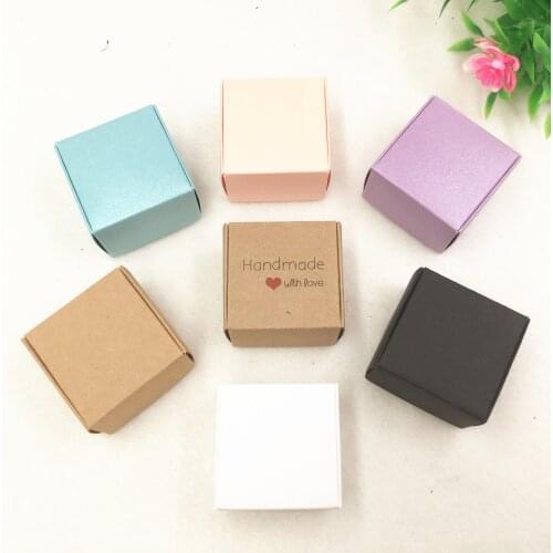 30Pcs/Lot 4x4x2.5cm And 6.5x6.5x3cm Retro Style Kraft Paper Aircraft Boxes For DIY jewelry ornament Gift Adornment Packing Box