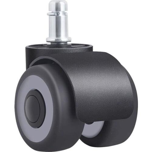 5PCS/Lot 2 Inch Floor Protecting Office Chair Casters Wheels, TPR Silent Caster, 10x22, 11x22, Furniture Wheel Casters
