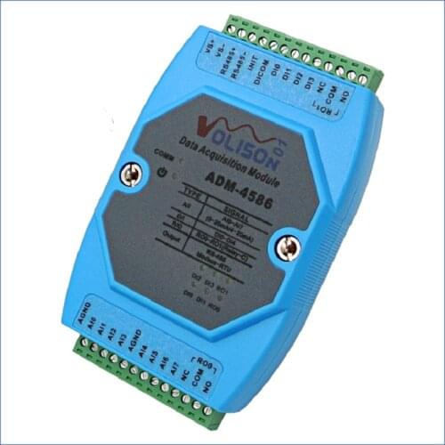 8-way 0/4-20 mA current acquisition 4-way switch input 2-way relay output IO acquisition module RS485