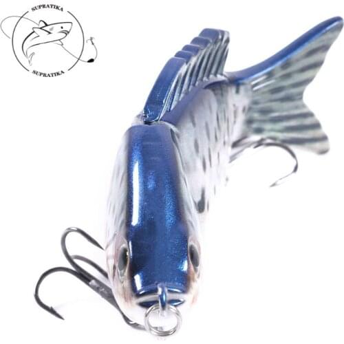 Anti-corrosion Bionic Bait Fishing 5pcs/set 9.5cm/22g Artificial Two Multi-section 3D Eyes ABS Plastic Hard Bait 6# With Hook