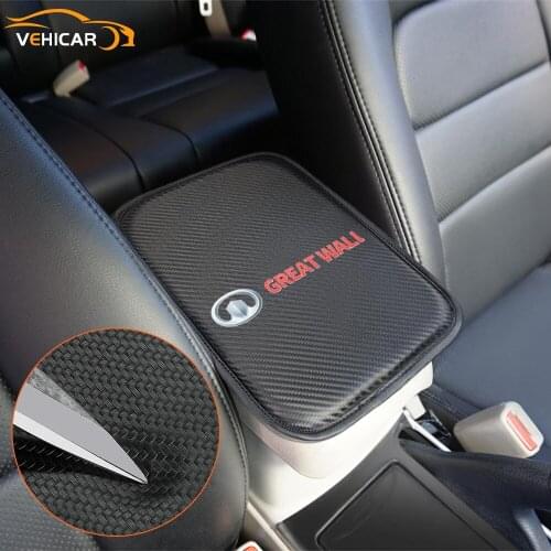 VEHICAR Car Armrest Pad Cover Center Console Box Mat Arm Rest Cushion For GREAT WALL Vehicle Protective Accessories Universal