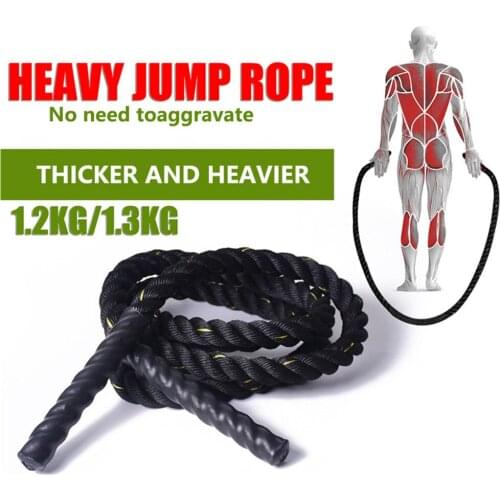 Battle Rope black 25mm Fitness Heavy Jump Rope Weighted Skipping Ropes for Men Women outdoor sports fitness Jump Ropes