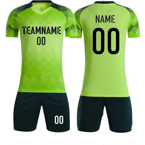 Kids Adult Soccer Jersey Set Child Men Women Survetement Football Kits Print Football Uniform Short Training Wear Sports Suit